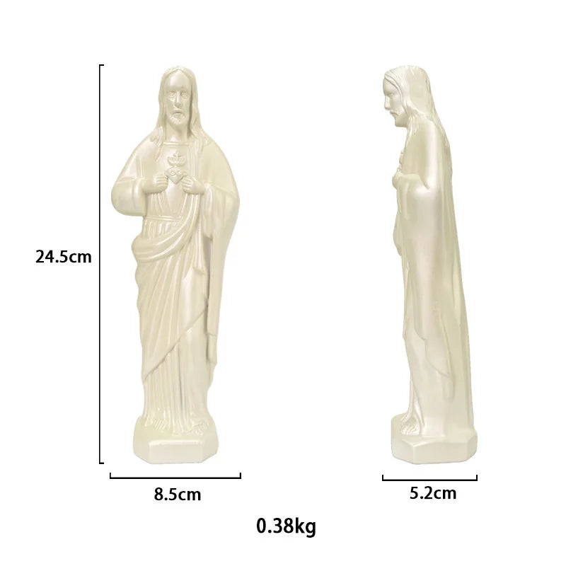 Afralia™ Holy Father Catholic Statue Christ Sculpture Home Decor Figurine