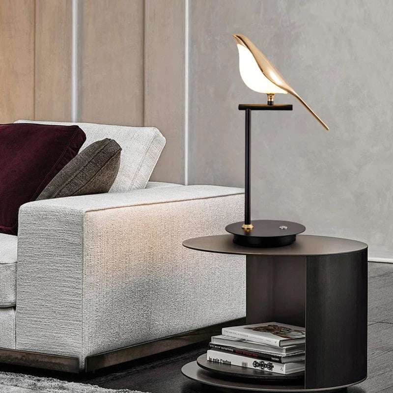 Afralia™ Magpie Bird LED Table Lamp for Home Decor & Reading, Modern Indoor Lighting