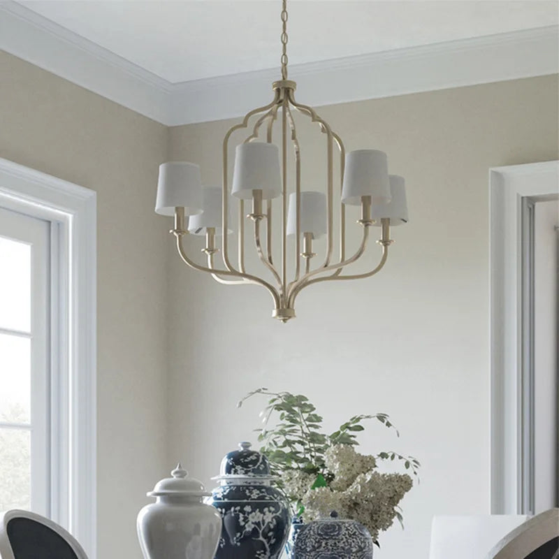 Afralia™ Retro Iron Chandelier for High-end Living, Dining, and Bedroom Lighting