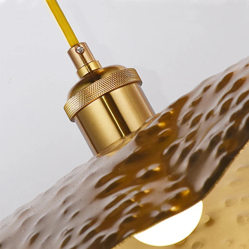 Afralia™ Gold Lotus Leaf Pendant Light: Nordic Luminaire for Living Room and Bedroom Decor