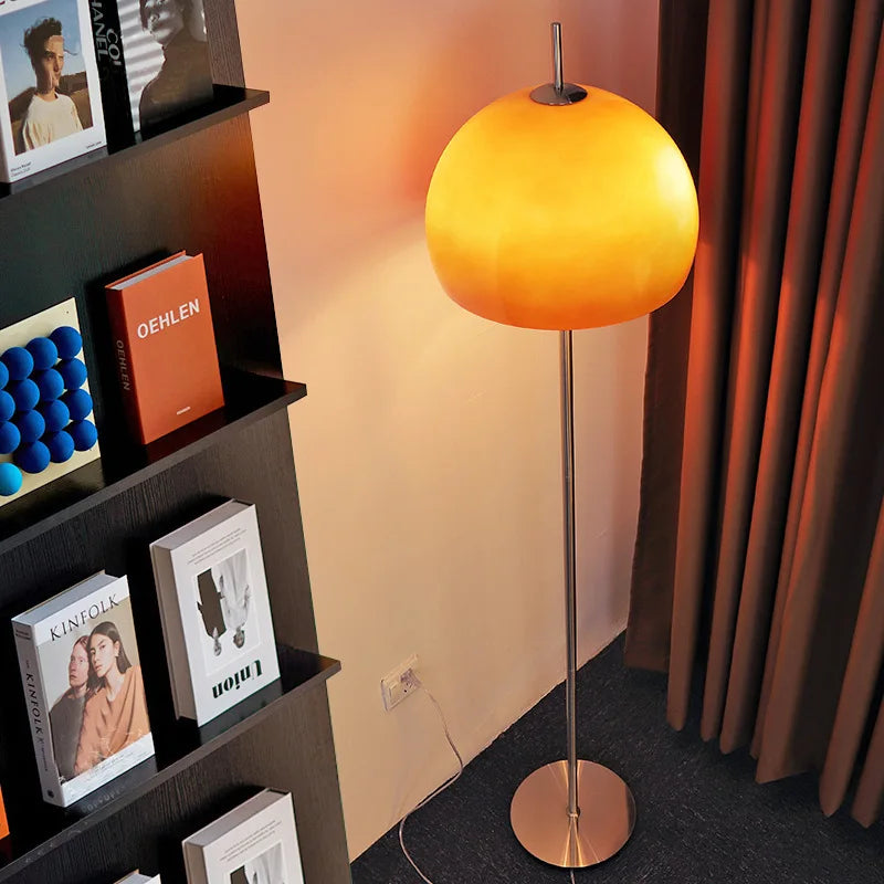 Afralia™ Glass Mushroom Floor Lamp Bauhaus Medieval Retro Industrial Standing Lamp
