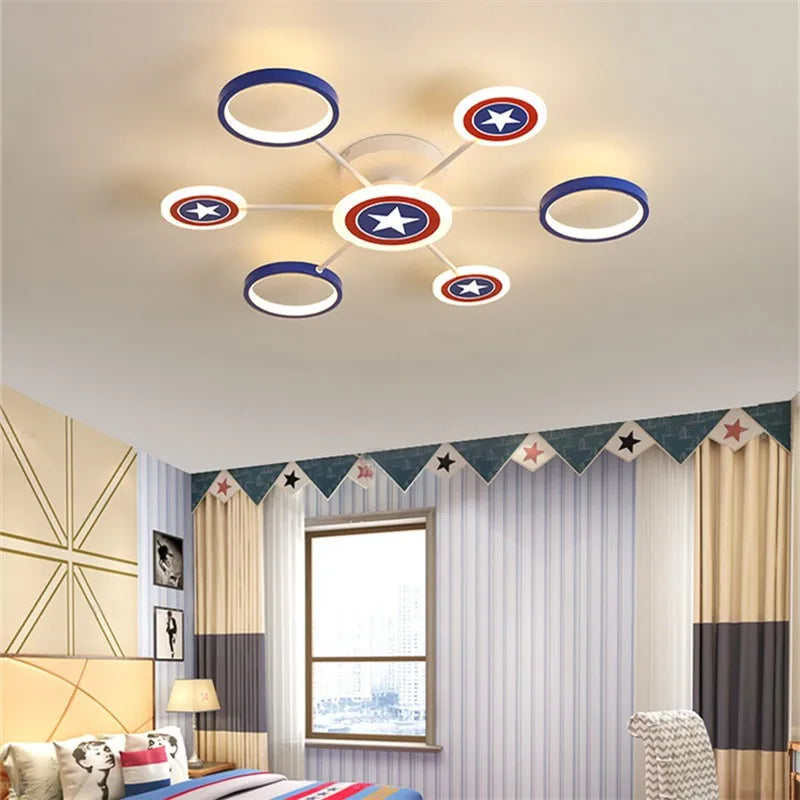 Afralia™ Kids LED Cartoon Ceiling Light | Boys Girls Bedroom Decor Lamps