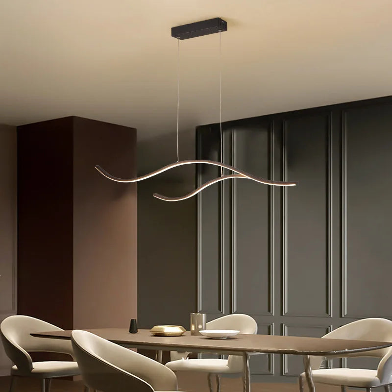 Afralia™ Modern Minimalist LED Chandelier for Dining Room and Bar Lighting