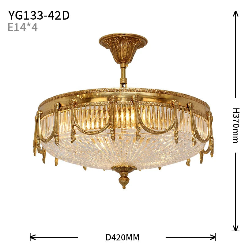 Afralia™ Brass Glass Ceiling Light Luxury Victorian Neoclassical Design Classic Lamp