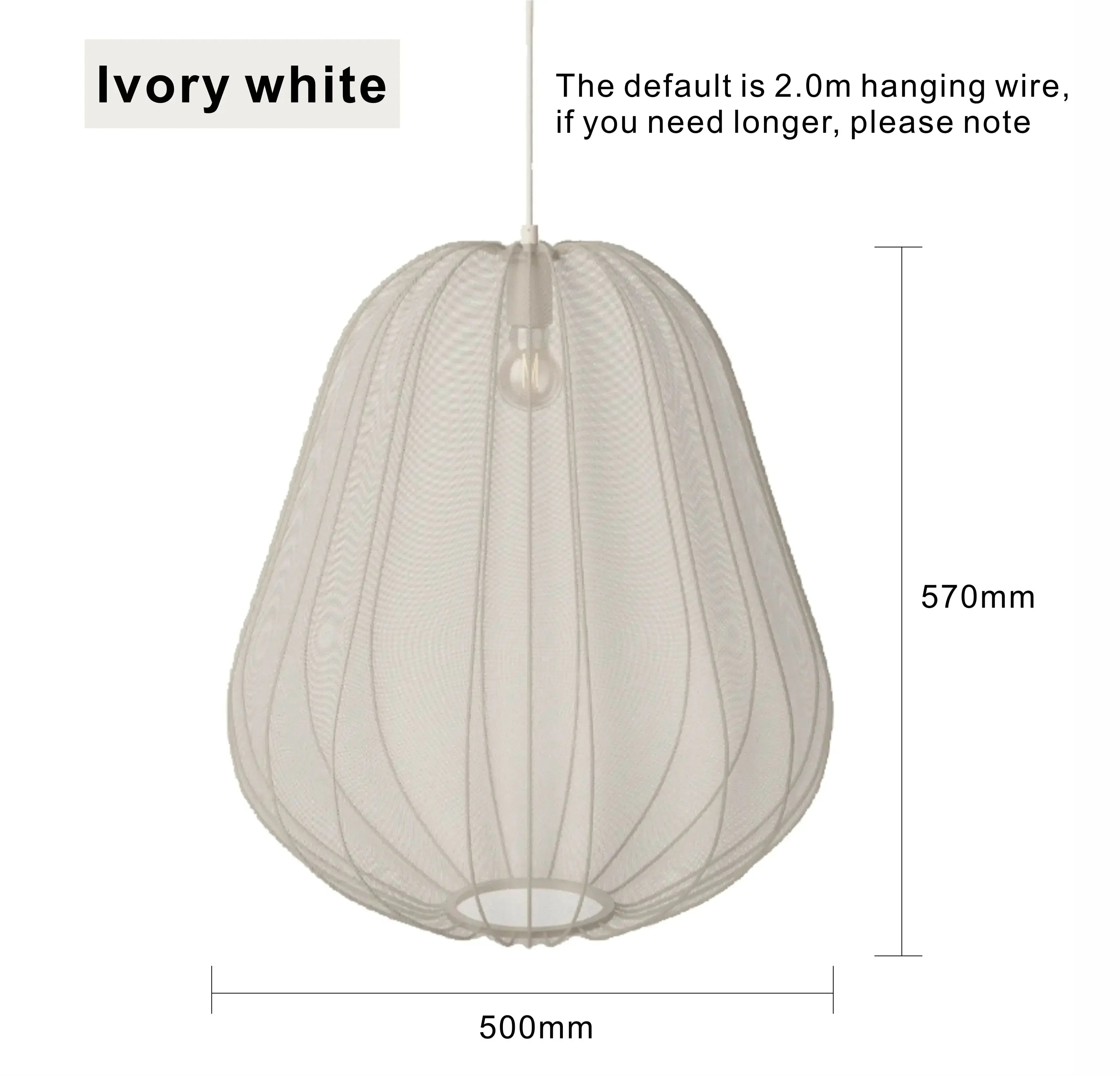 Afralia™ Wabi Sabi Lantern Pendant Lamp Fabric Hanging Light Living Room Chandelier