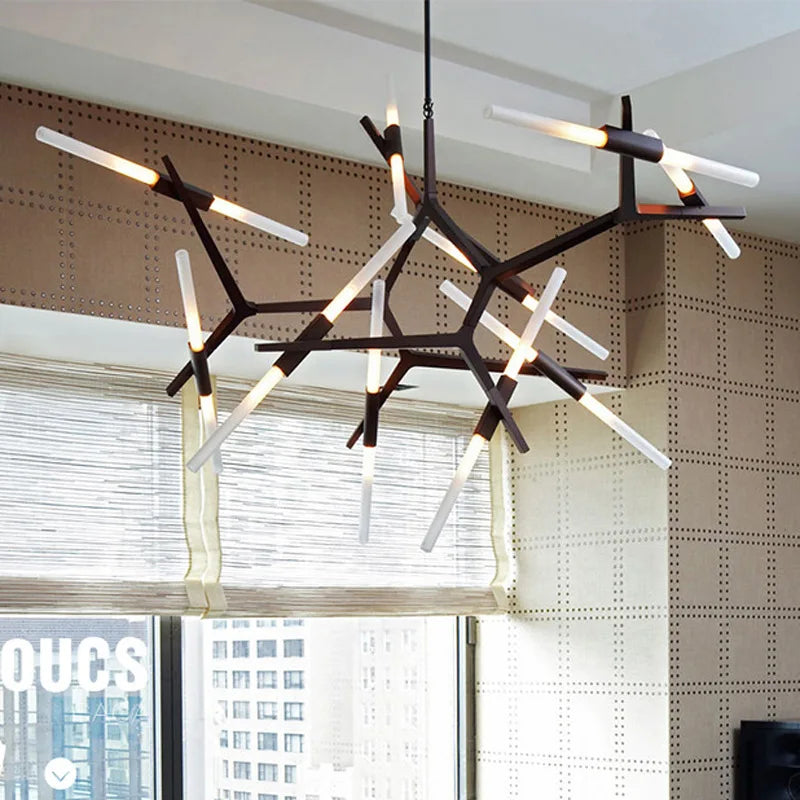 Afralia™ LED Chandelier: Modern Gold Black Ceiling Pendant for Kitchen Dining Living Bedroom