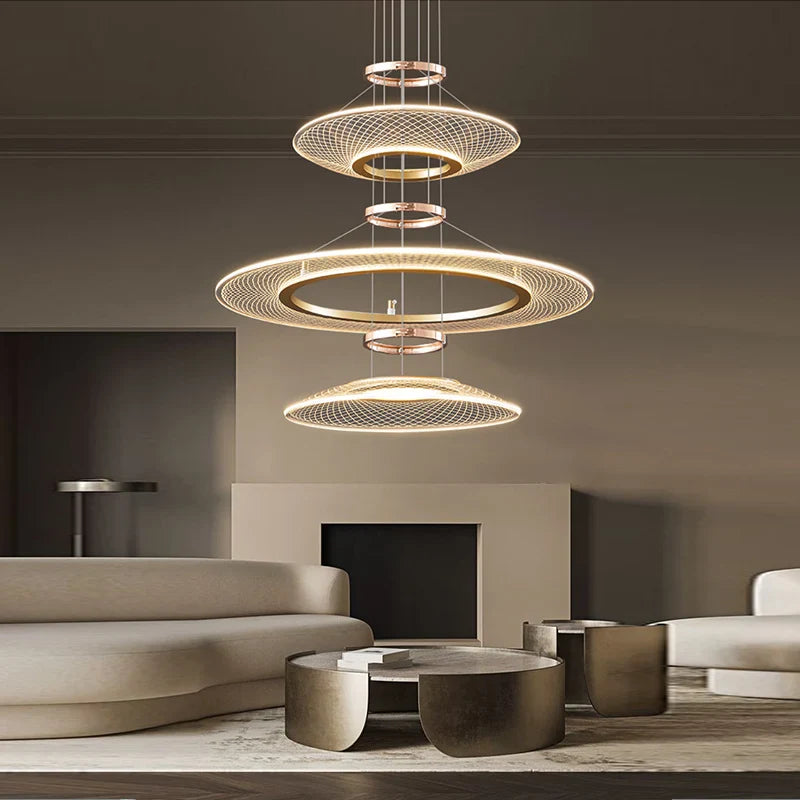 Afralia™ Double Pendant Chandeliers LED Hanging Ceiling Lamp for Living Room Kitchen Island