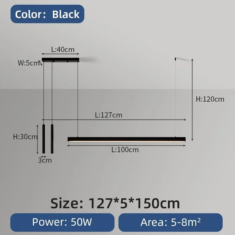 Afralia™ Minimalist Dimmable Chandelier for Dining Kitchen Office Bar Pendant Lighting