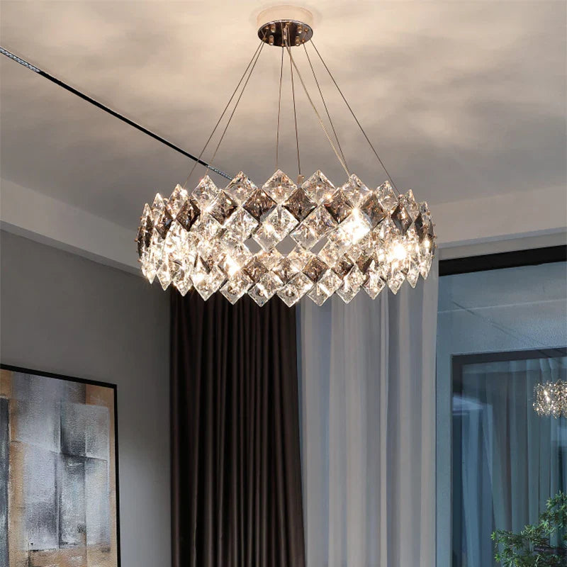Afralia™ Crystal Chandelier: Postmodern Luxury Pendant for Living Room, Bedroom, and Restaurant