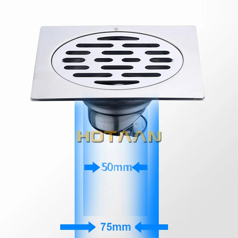 Afralia™ Stainless Steel Floor Drain for Bathroom Kitchen Balcony Odor Prevention