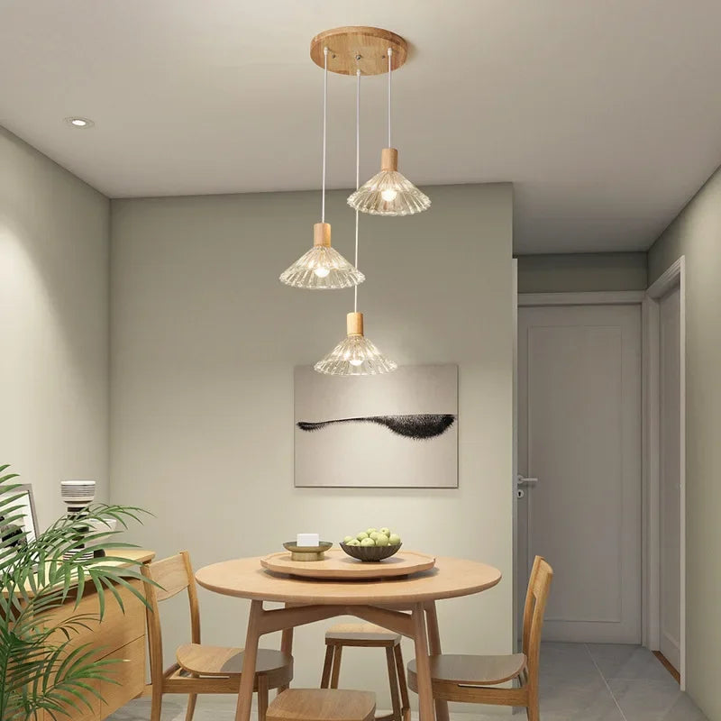 Afralia™ Retro Glass Pendant Lamp for Bedroom, Study, Living Room, Dining Table Decor