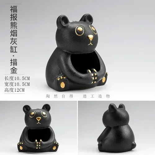 Afralia™ Cute Cartoon Animal Ashtray for Home Decor & Car, Gift for Boyfriend