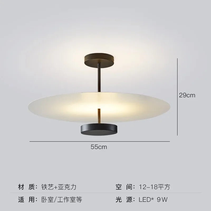 Afralia™ Acrylic Black Round Chandelier for Bedroom and Salon Lighting