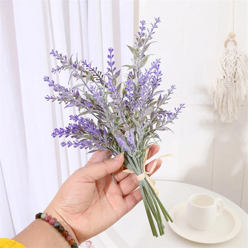 Afralia™ Lavender Wedding Wreath Artificial Flowers Home Decor Craft Fake Plants