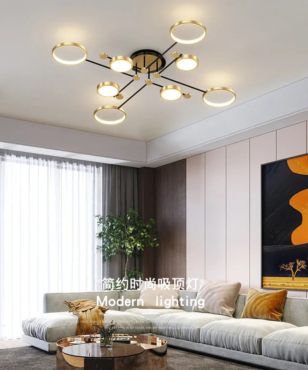 Afralia™ Nordic LED Pendant Light Chandelier with Remote Control, Dimmable Ceiling Fixture