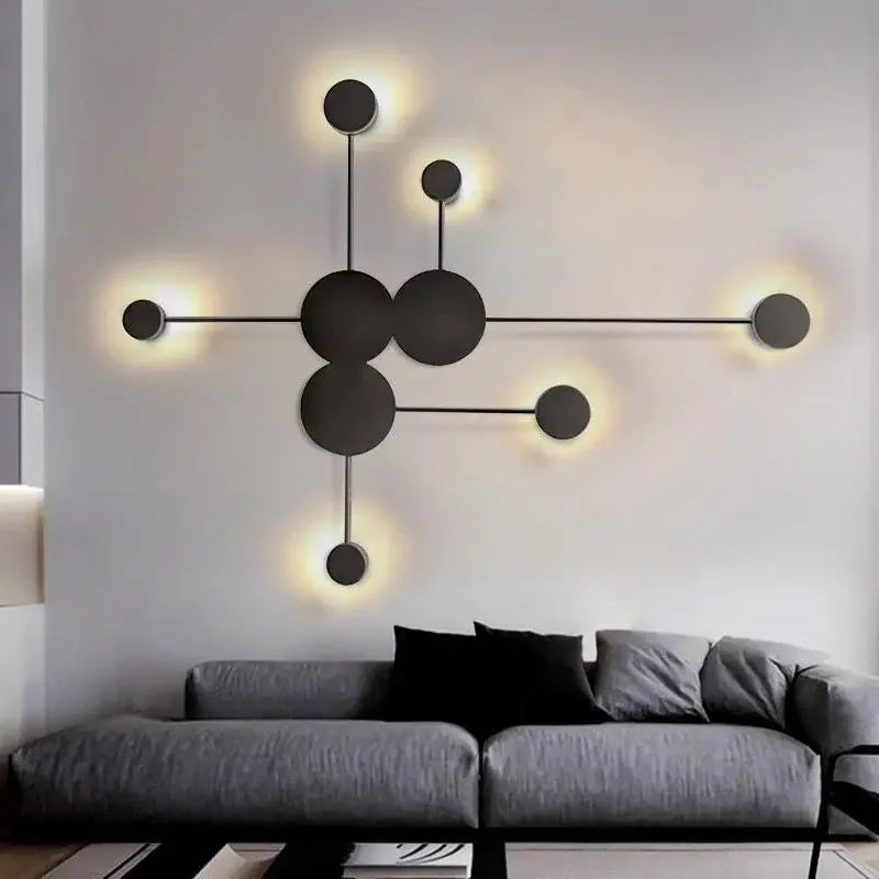 Afralia™ Creative Line RGB Led Wall Lamp for Living Room, Bedroom, Nordic Minimalism