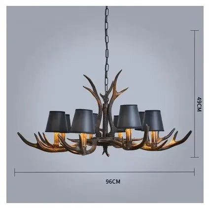 Afralia™ Retro Nordic Antlers Pendant Lamp for Home and Clothing Store