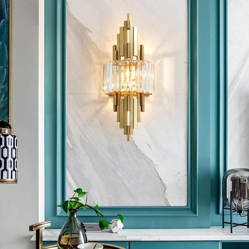 Afralia™ Crystal Wall Sconce Light: Nordic Luxury for Living Room, Corridor, Hall
