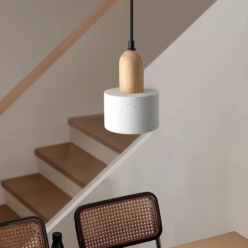 Afralia™ Sandstone LED Pendant Lamp for Home Decor, Japanese Wabi Sabi Hanging Light