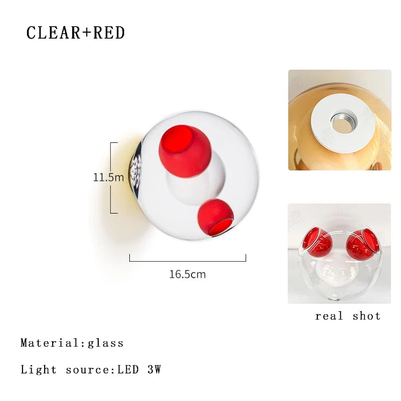 Afralia™ Luxury Glass Ball Wall Lights Home Decor Fashion Lamps