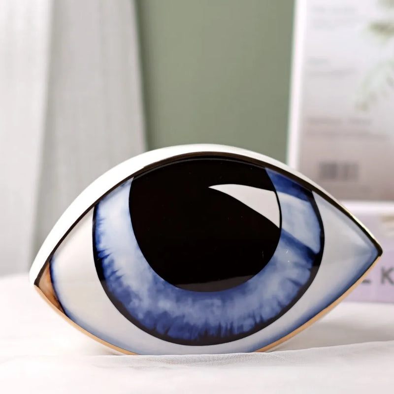 Afralia™ Evil Eye Devil's Eye Sculpture Charm Feng Shui Home Decor Ornaments