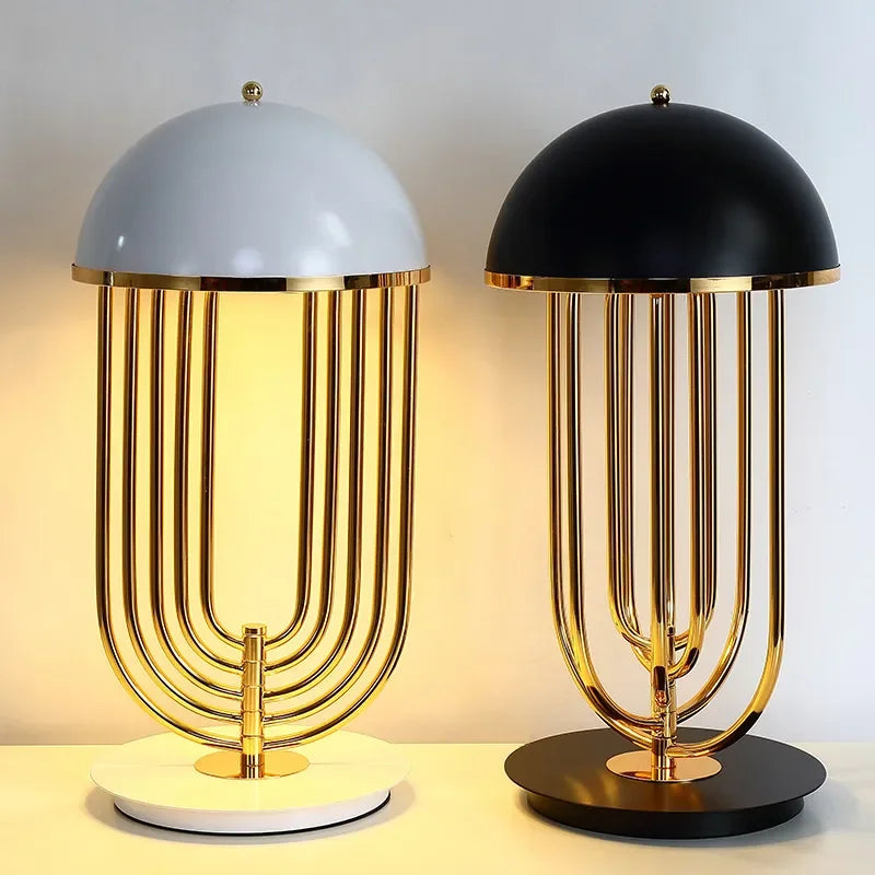 Afralia™ Luxury LED Mushroom Desk Lamp for Office & Living Room