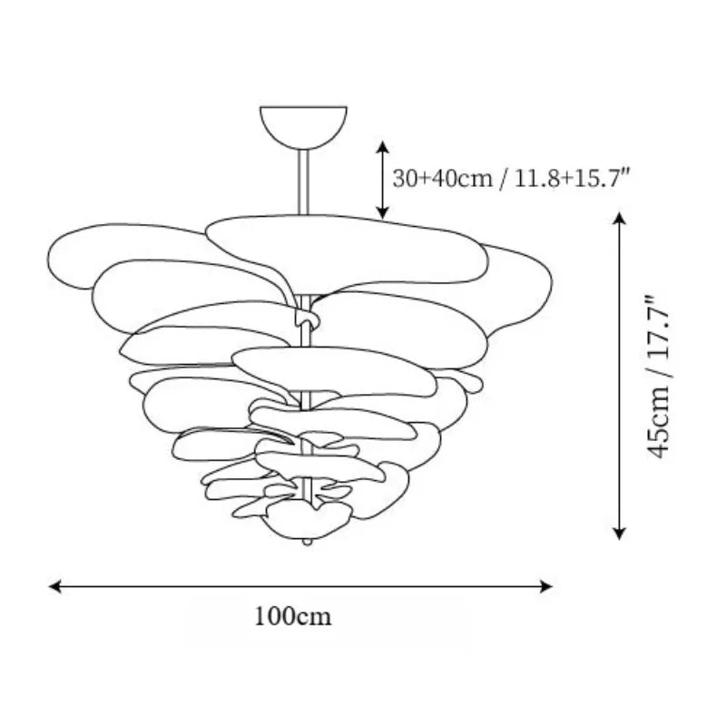 Afralia™ Lotus Leaf Crystal Glass LED Chandelier