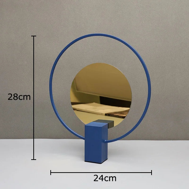 Afralia™ White Ripple Spike Ball Ornaments - Golden Plate Desk Decoration Sculpture