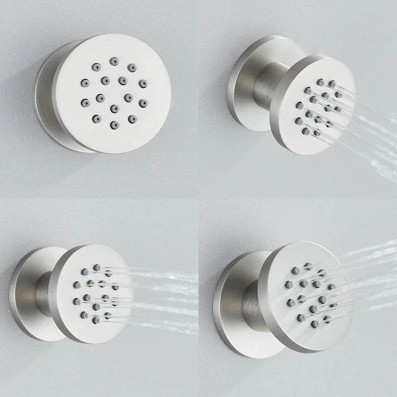 Afralia™ Brass Body Round Shower SPA Jets for Luxurious Bathroom Massage Experience