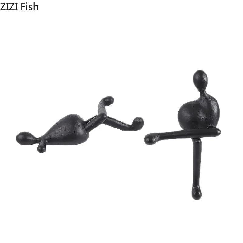 Afralia™ Abstract Characters Resin Sculpture Desk Decoration Modern Home Decor Figure Statue