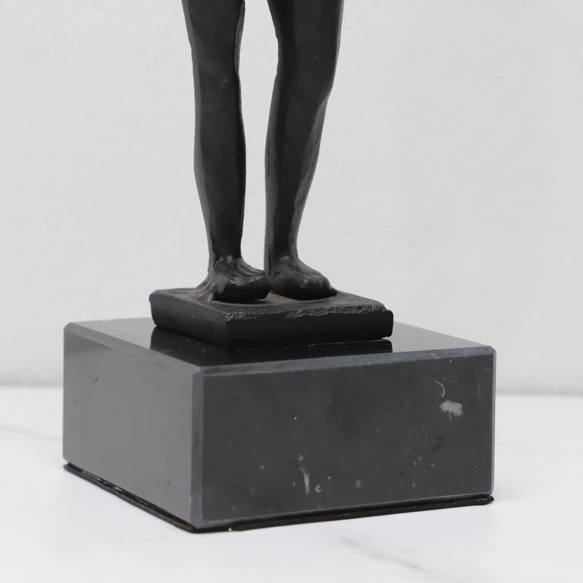 Afralia™ Weightlifter Metal Sculpture: Sporty Portrait Figurine, Home Decoration Accessory