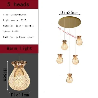 Modern LED Chandelier: Afralia™ Lucky Bag Ceiling Lamps for Home Decor, Living Room, Bedroom