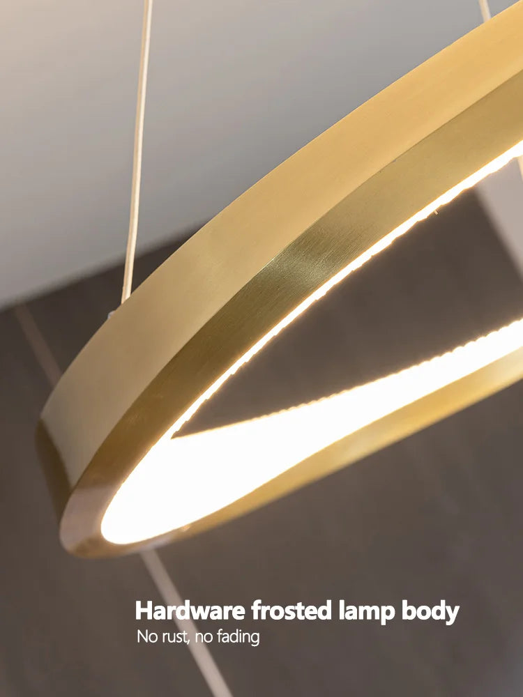 Afralia™ Modern Minimalist Circle Chandelier - Luxury Italian Ring Lamps