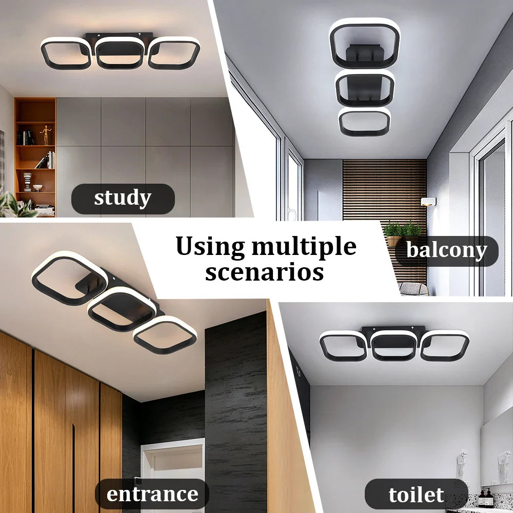 Afralia™ Acrylic LED Ceiling Lamp: Modern Nordic Chandelier for Living Dining Room & Aisle