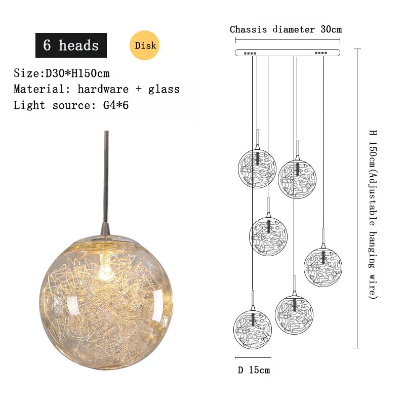 Afralia™ Crystal Ceiling Chandelier for Modern Loft Living Room, Home, Hotel, Kitchen, Bedroom Lighting