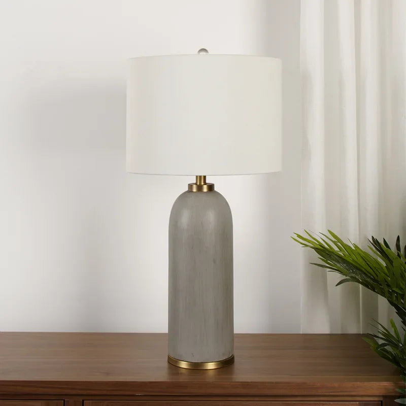 Afralia™ Retro Cement Table Lamp: Luxury Industrial Bedside Light for Modern Living Spaces