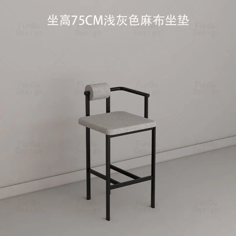 Afralia™ Industrial Style Bar Chair: High Stool for Home & Front Desk, Nordic Design