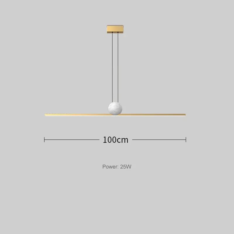 Afralia™ Copper Marble Pendant Light – Modern Nordic Long Strip Restaurant Lamp