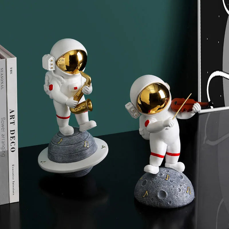 Afralia™ Nordic Resin Astronaut Figurines for Home Decoration