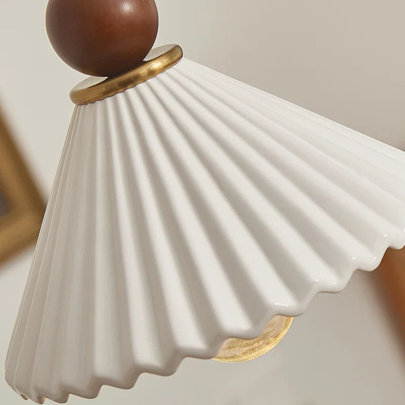 Afralia™ Ceramic Wood LED Pendant Lamp for Home Decor, Hanging Light Fixture