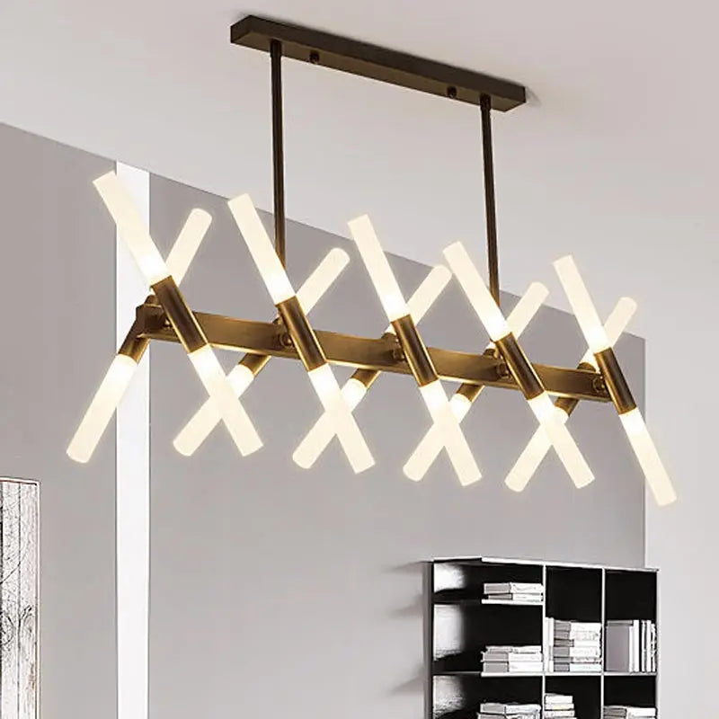 Afralia™ Nordic Design Living Room Chandelier LED Light Fixture for Kitchen Bedroom Dining Decor
