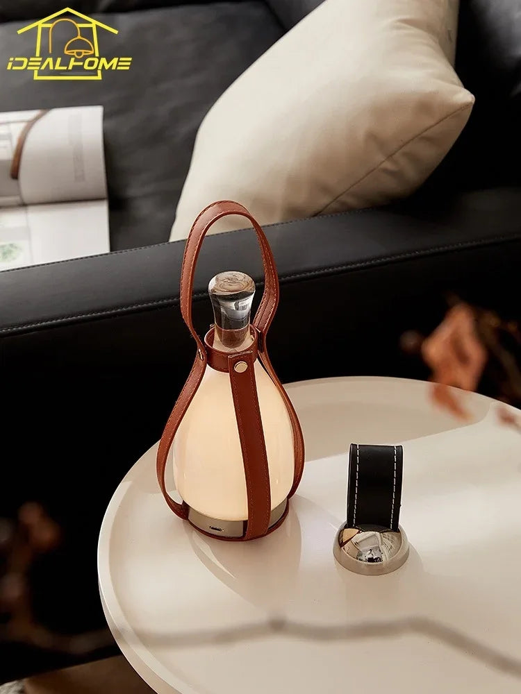 Afralia™ Grapefruit Table Lamp LED Portable Desk Light Vintage Retro Rechargeable