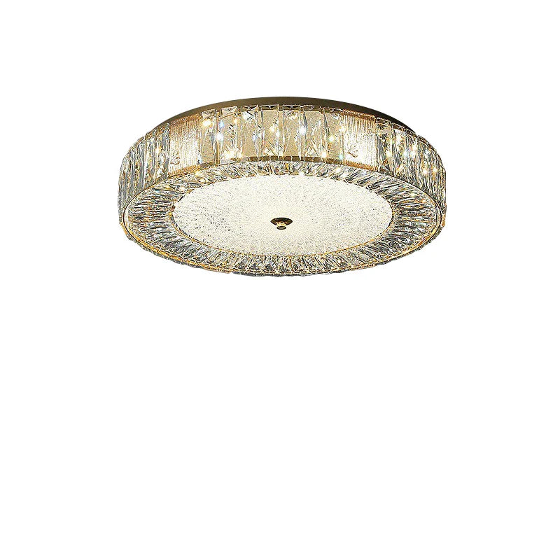Afralia™ Gold Crystal Glass Ceiling Light Fixture for Modern Living Rooms & Bedrooms