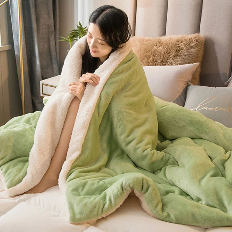 Afralia™ Cozy Dual Use Flannel Duvet Cover - Autumn Winter Warmth Blanket Quilt