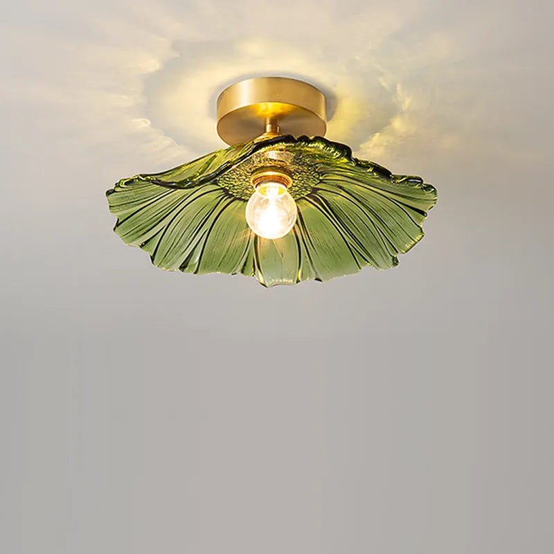 Afralia™ Glass Copper Nordic Ceiling Lamp for Living Room & Balcony.