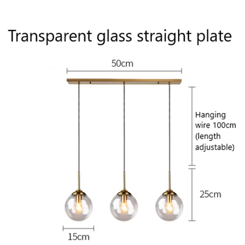 Afralia™ Glass Pendant Lights: Nordic LED Hanging Lamp for Kitchen, Dining Room, Bedroom.