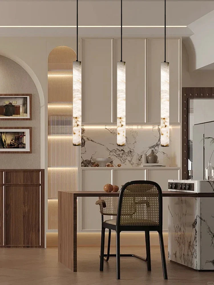 Afralia™ Marble Pendant Lights - Bedroom Bedside & Dining Table Hanging Lamps