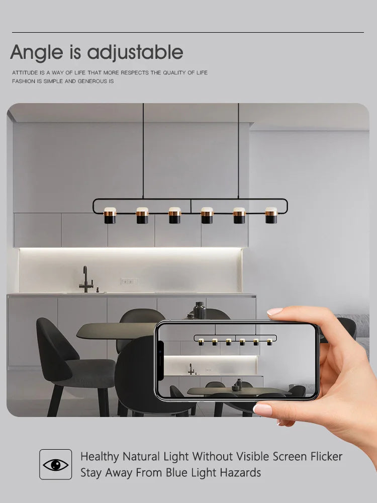 Afralia™ Strip Chandelier: Modern Minimalist Dining Room Lamp for Restaurant, Bar, and Home