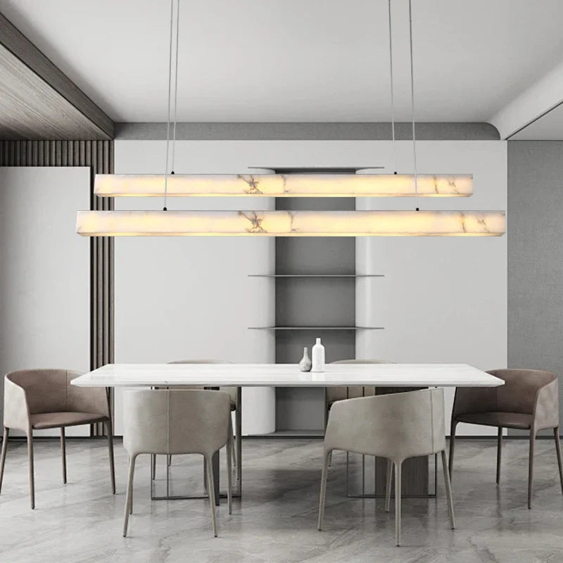 Afralia™ Marble Stone Ceiling Chandelier - Elegant Dining Room Kitchen Island Lighting