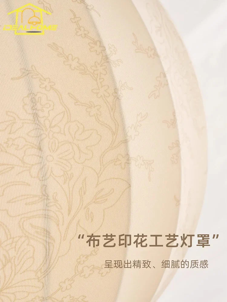 Afralia™ Zen Art Decorative LED Hanging Lamp in Ash Wood and Copper